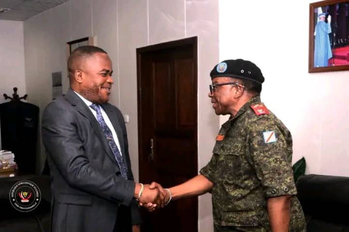 RDC : le président a.i. de la Haute Cour militaire reçu par Dieudonné Kamuleta