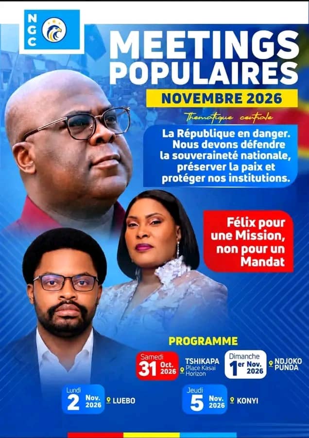 Grand Kasaï : Mardochée Nsele Minga annonce cinq méga-meetings du 31 octobre au 7 novembre