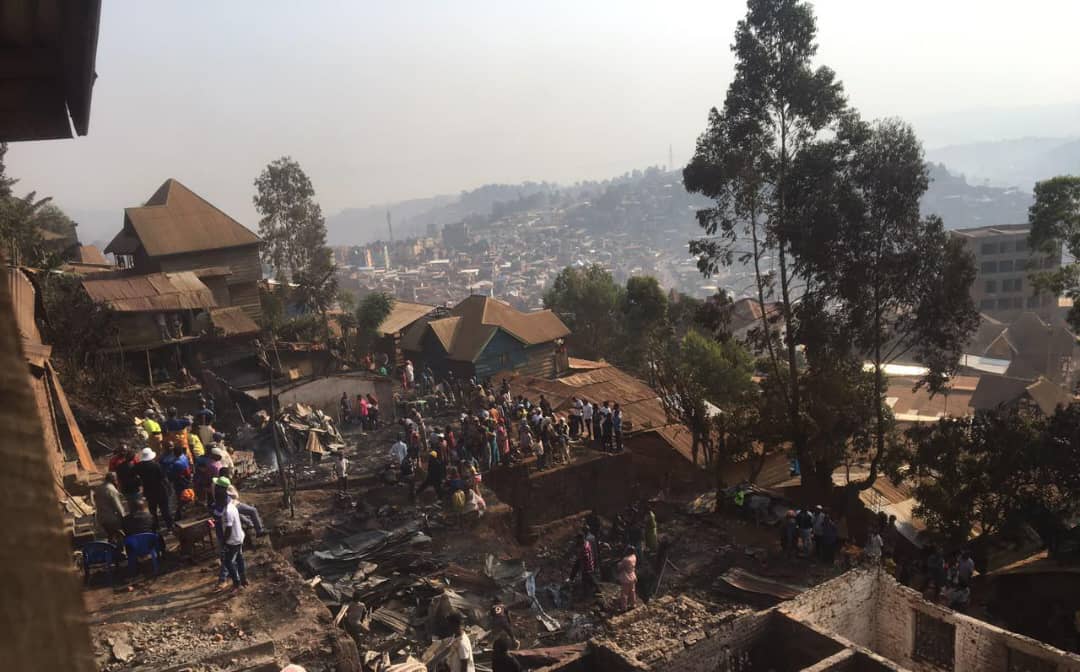 RDC : plus de 110 familles sinistrées après un violent incendie dans le quartier Cahi à Bu ...